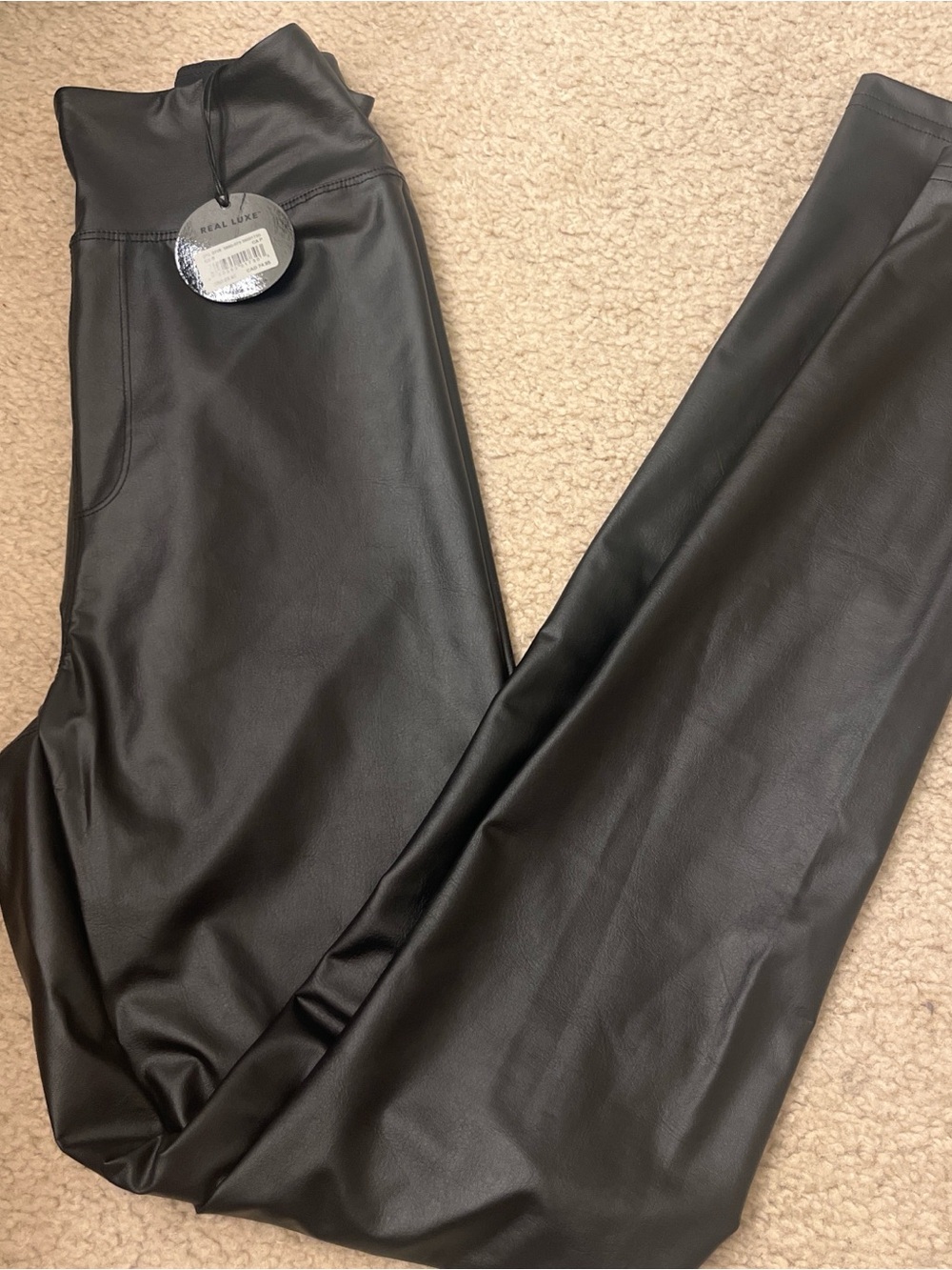 Offline by Aerie Faux Leather Black Leggings